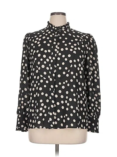 Pre-owned Dressbarn Long Sleeve Blouse In Black