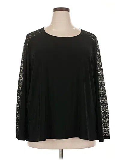 Pre-owned Dressbarn Long Sleeve Blouse In Black