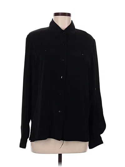 Pre-owned Dressbarn Long Sleeve Blouse In Black