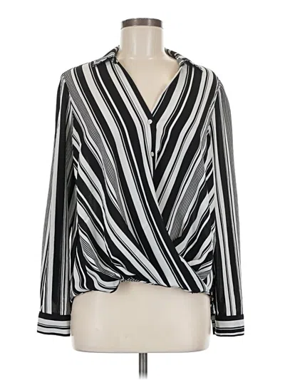 Pre-owned Dressbarn Long Sleeve Blouse In Black