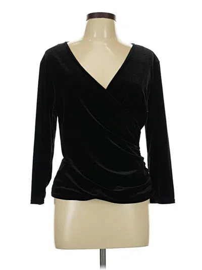 Pre-owned Dressbarn Long Sleeve Blouse In Black