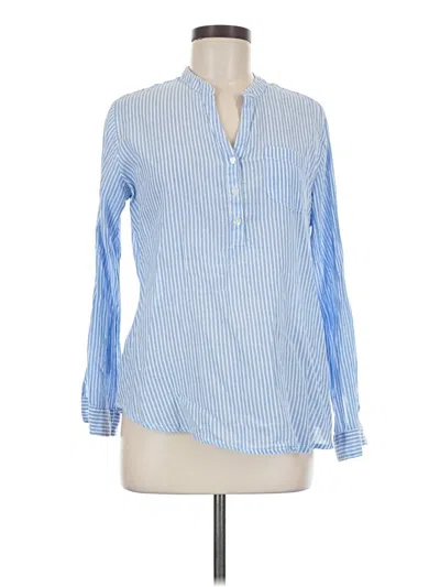 Pre-owned Dressbarn Long Sleeve Blouse In Blue