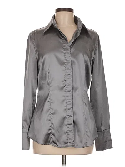 Pre-owned Dressbarn Long Sleeve Blouse In Gray