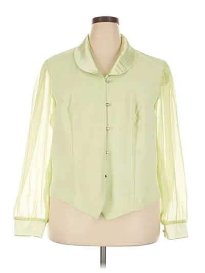 Pre-owned Dressbarn Long Sleeve Blouse In Green