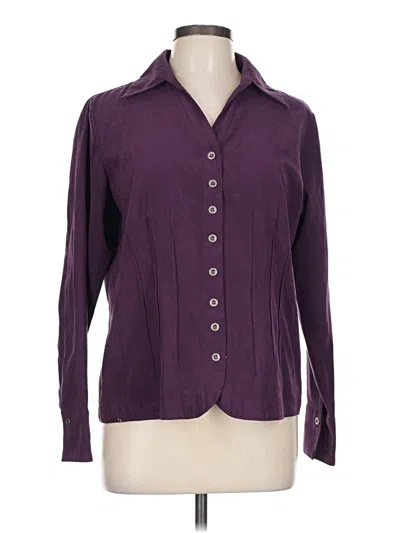 Pre-owned Dressbarn Long Sleeve Blouse In Purple