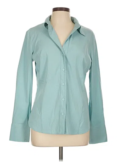 Pre-owned Dressbarn Long Sleeve Blouse In Teal