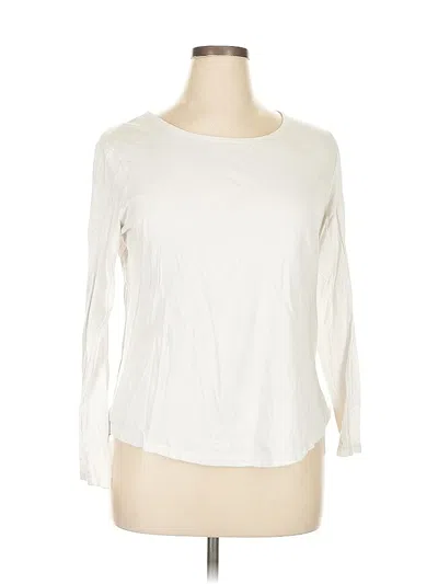 Pre-owned Dressbarn Long Sleeve T-shirt In White