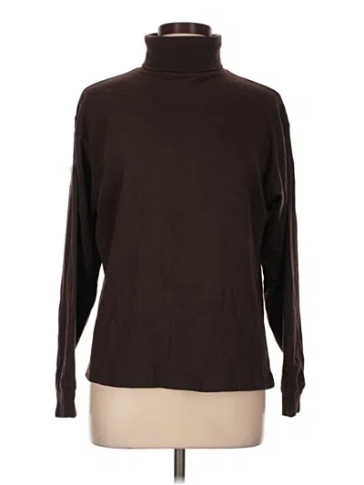 Pre-owned Dressbarn Long Sleeve Top In Brown