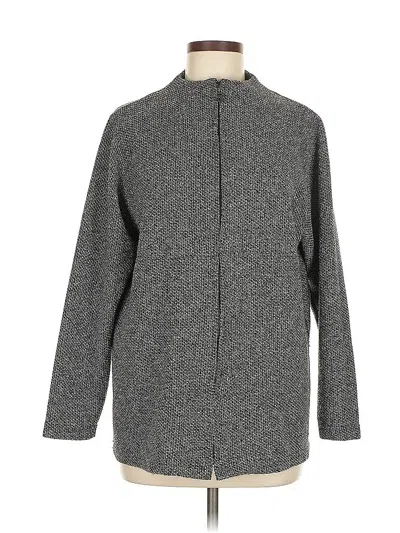 Pre-owned Dressbarn Long Sleeve Top In Gray