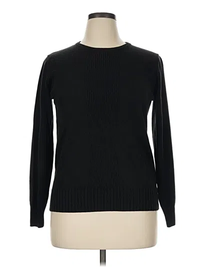 Pre-owned Dressbarn Pullover Sweater In Black