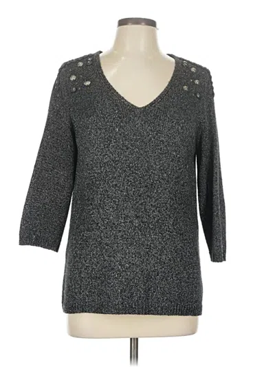 Pre-owned Dressbarn Pullover Sweater In Gray