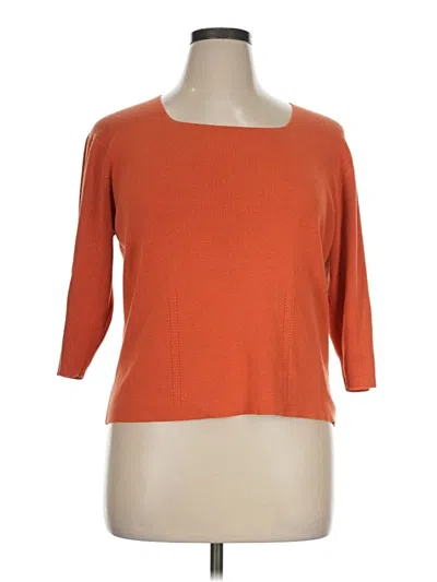 Pre-owned Dressbarn Pullover Sweater In Orange