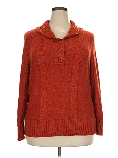 Pre-owned Dressbarn Pullover Sweater In Orange