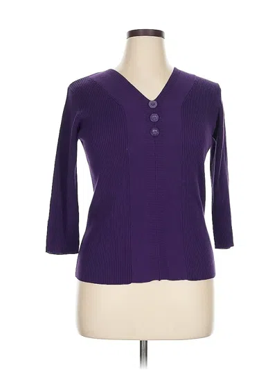 Pre-owned Dressbarn Pullover Sweater In Purple