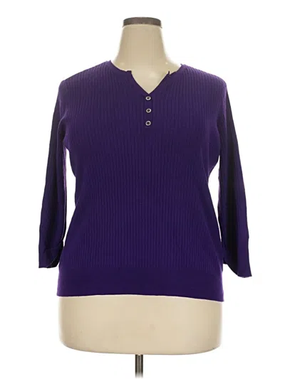 Pre-owned Dressbarn Pullover Sweater In Purple