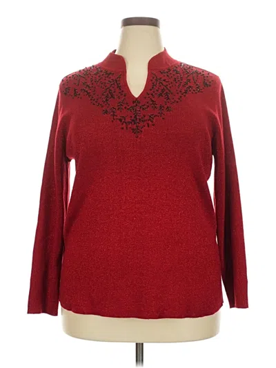 Pre-owned Dressbarn Pullover Sweater In Red