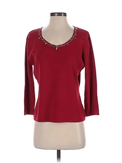 Pre-owned Dressbarn Pullover Sweater In Red