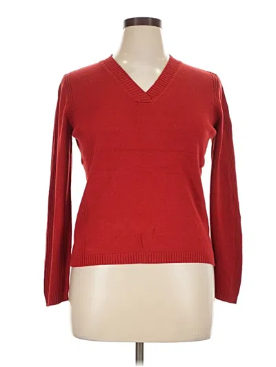 Pre-owned Dressbarn Pullover Sweater In Red
