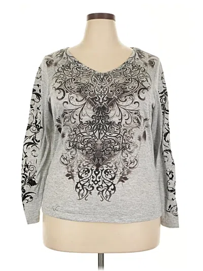 Pre-owned Dressbarn Pullover Sweater In Silver