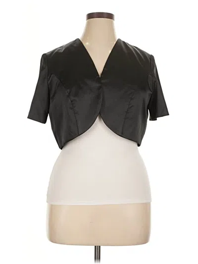 Pre-owned Dressbarn Short Sleeve Blouse In Black
