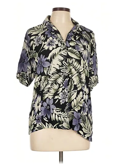 Pre-owned Dressbarn Short Sleeve Blouse In Purple