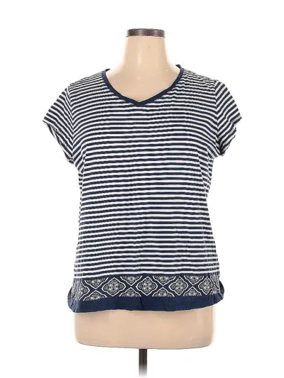 Pre-owned Dressbarn Short Sleeve T-shirt In Blue