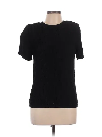 Pre-owned Dressbarn Short Sleeve Top In Black