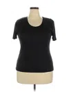 Dressbarn Short Sleeve Top In Black