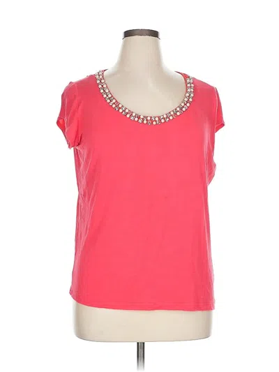 Pre-owned Dressbarn Short Sleeve Top In Pink