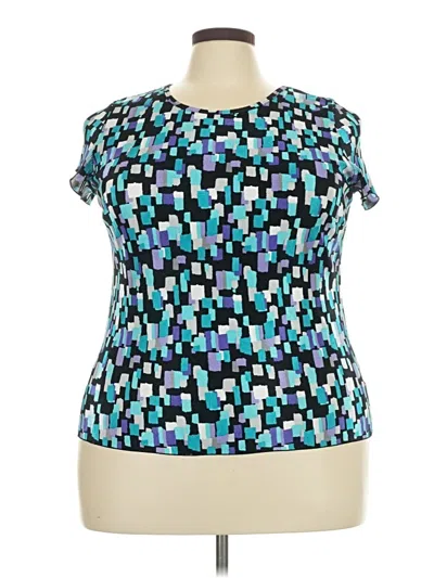 Pre-owned Dressbarn Short Sleeve Top In Teal
