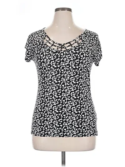 Pre-owned Dressbarn Short Sleeve T-shirt In Black