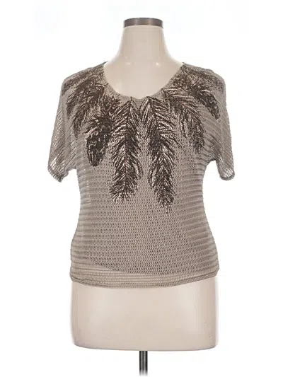 Pre-owned Dressbarn Short Sleeve T-shirt In Gray