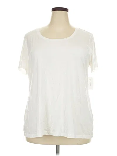 Pre-owned Dressbarn Short Sleeve T-shirt In Ivory