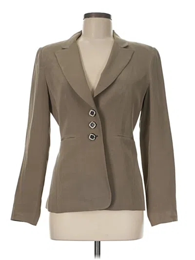 Pre-owned Dressbarn Silk Blazer Jacket In Gray