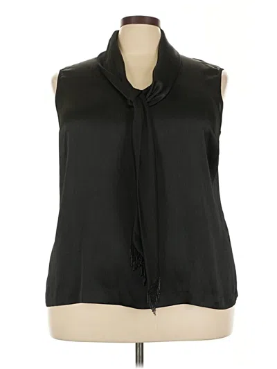 Pre-owned Dressbarn Sleeveless Blouse In Black