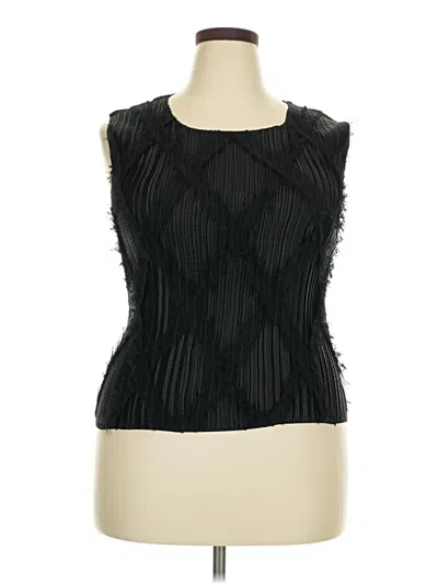 Pre-owned Dressbarn Sleeveless Blouse In Black