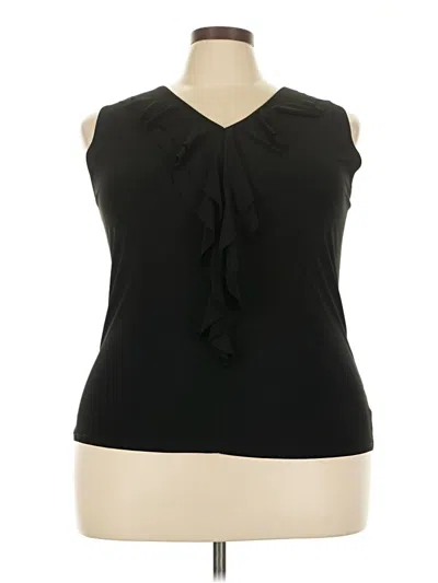 Pre-owned Dressbarn Sleeveless Blouse In Black