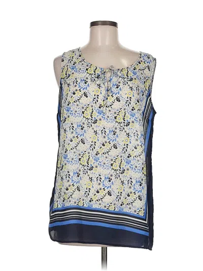 Pre-owned Dressbarn Sleeveless Blouse In Blue