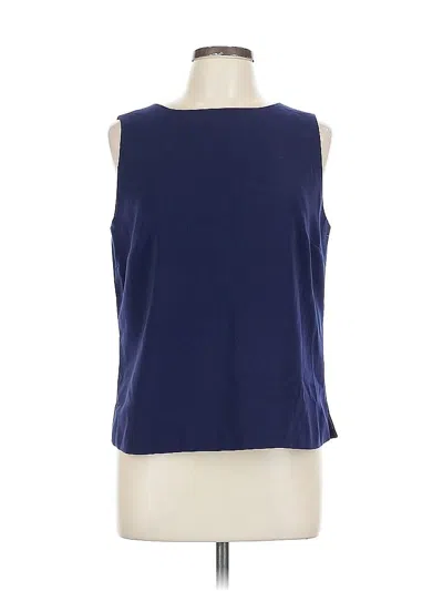 Pre-owned Dressbarn Sleeveless Blouse In Blue