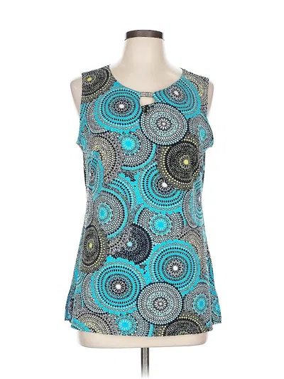 Pre-owned Dressbarn Sleeveless Blouse In Blue