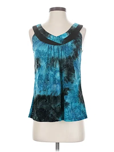 Pre-owned Dressbarn Sleeveless Blouse In Blue