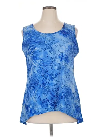 Pre-owned Dressbarn Sleeveless Blouse In Blue