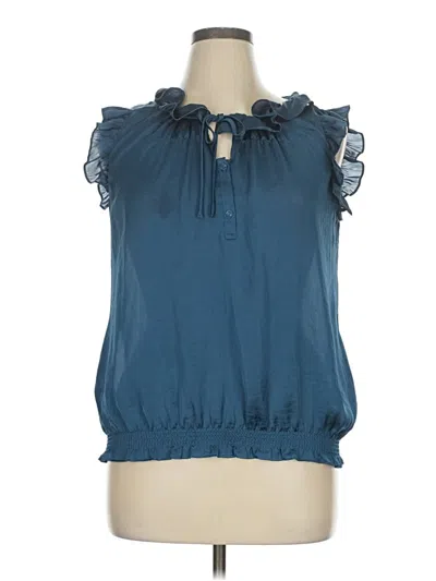 Pre-owned Dressbarn Sleeveless Blouse In Blue