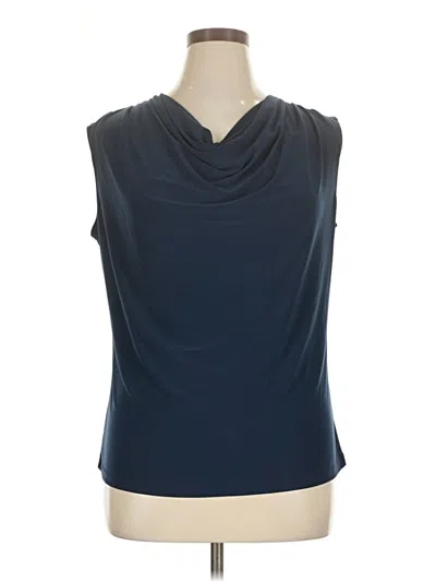 Pre-owned Dressbarn Sleeveless Blouse In Blue