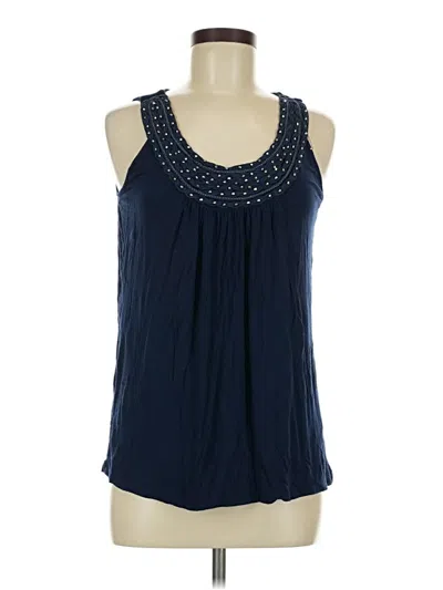 Pre-owned Dressbarn Sleeveless Blouse In Blue