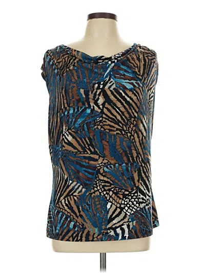 Pre-owned Dressbarn Sleeveless Blouse In Blue