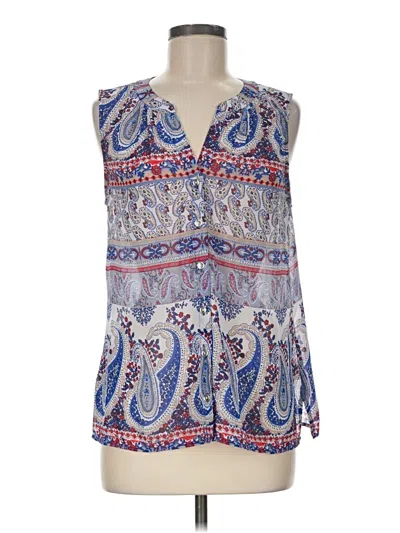 Pre-owned Dressbarn Sleeveless Blouse In Blue