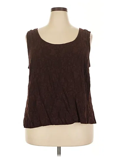 Pre-owned Dressbarn Sleeveless Blouse In Brown