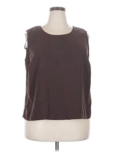 Pre-owned Dressbarn Sleeveless Blouse In Brown
