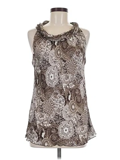 Pre-owned Dressbarn Sleeveless Blouse In Brown